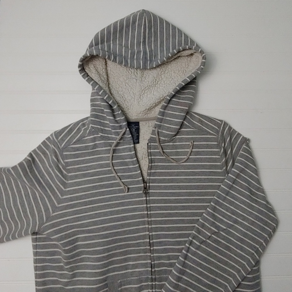 Grey striped Faded Glory sweatshirt